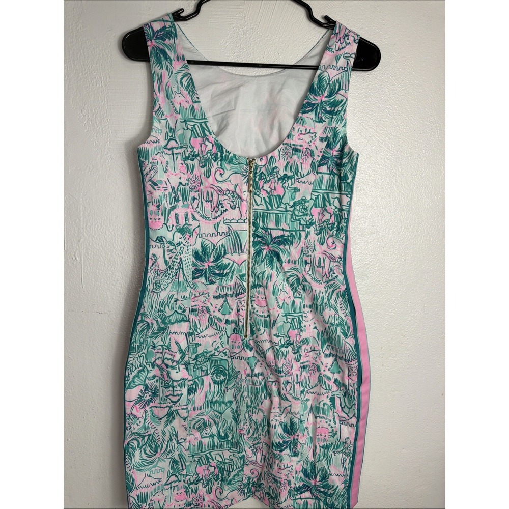 Lilly Pulitzer Mila Stretch Shift Dress in Agate Green 002522 - Size 2 - Picture 3 of 8